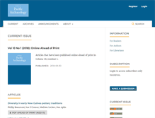 Tablet Screenshot of pacificarchaeology.org